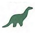 Mylar Shapes Dinosaur (2")